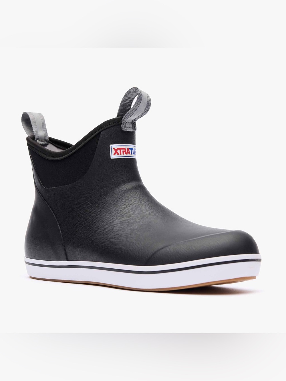 XTRATUF Women’s Black Ankle Rubber Deck Fishing Boots Size 8